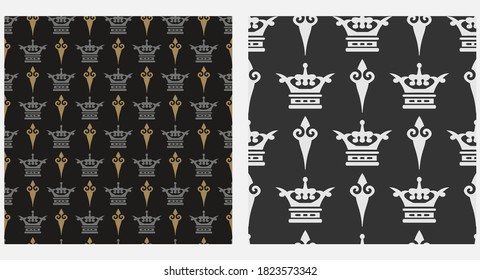 Patrones de fondo de estilo real. Papel de pared sin costura, textura. Arte vectorial