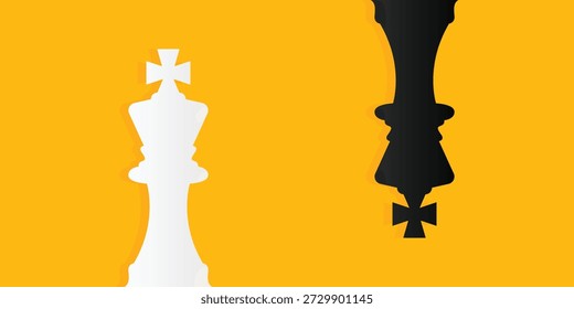 Fundo leão rei jogo de xadrez. Xadrez rei de cor branca e preta