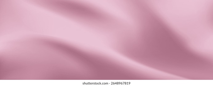 Fundo com cor de gradiente rosa pêssego e textura macia para fundo pastel quente. Mistura de seda creme leve para estandarte de beleza ou exposição do produto. Tecido de cetim elegante com tom de blush para plataforma 3D.