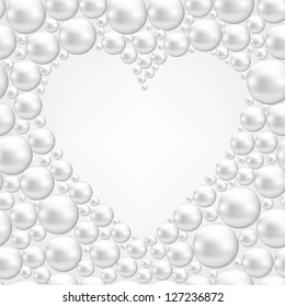 Background with pearl heart