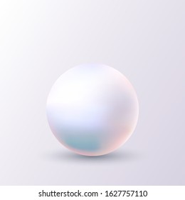 
Background pearl on a white background with shadow.