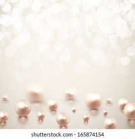 Background with pearls. Illustration contains transparency and blending effects, eps 10