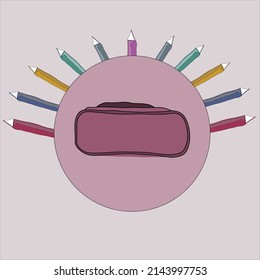 background of penad pencils circle logo
