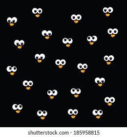 background with penguin head vector illustration