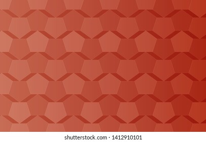 background pentagon design with gradient red color vector