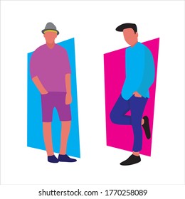Background People Character Vector Illustration Flat Design
