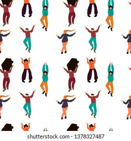 Background with people. Dancing people vector