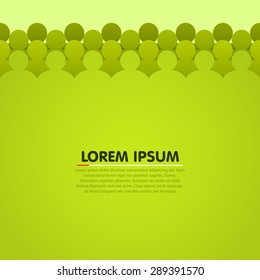 Background with people head silhouette. Vector illustration