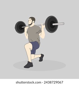 Background of people training to get healthy
