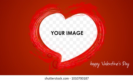 Background photo frame Postcard Valentine's Day 