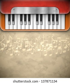 Background with piano. Eps 10