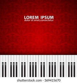 Background with piano keys. EPS10 vector