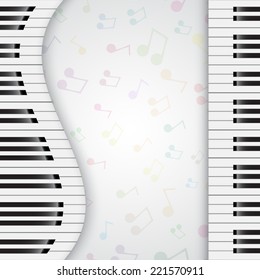 Background with piano keys. Music background. EPS10 vector