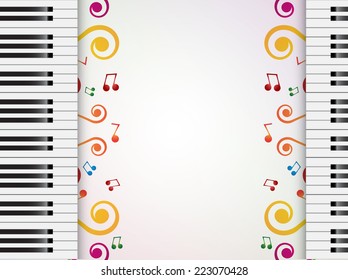 Background with piano keys. Music background. EPS10 vector