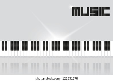 background with piano keys in shades of gray