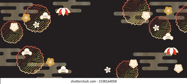 A background picture of an image at Japanese New Year's.