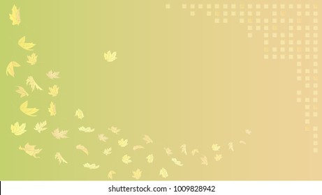Background picture. Leaves and squares.