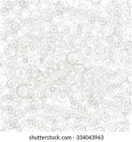 Background picture from many randomly distributed chain sprockets