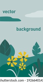 Background with a picture of nature. Vector illustration