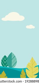 Background with a picture of nature. Vector illustration