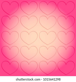 Background picture on the theme of love and Valentines Day. Vector Illustration Pop art vintage rays. The symbol of love soars to the top