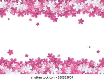 the background picture with soft pink flowers in spring