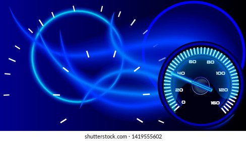 Background with a picture of the speedo in neon fire.
