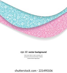Background with pictures - children's subject. Vector.