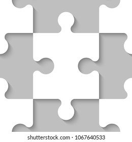 Background piece puzzle paper cut pattern. Abstrect puzzles picture. Simple piece puzzle wallpaper template. Vector paper cut banner presentation picture.
