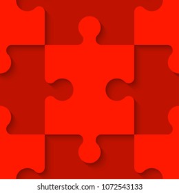 Background piece puzzle paper cut pattern. Abstrect puzzles picture. Simple piece puzzle wallpaper template. Vector paper cut banner presentation picture.