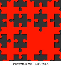Background piece puzzle paper cut pattern. Abstrect puzzles picture. Simple piece puzzle wallpaper template. Vector paper cut banner presentation picture.