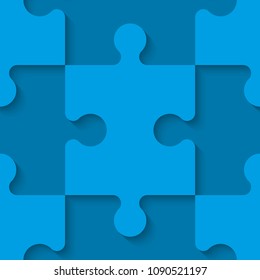 Background piece puzzle paper cut pattern. Abstrect puzzles picture. Simple piece puzzle wallpaper template. Vector paper cut banner presentation picture.