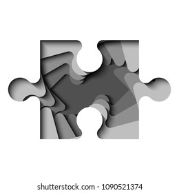 Background piece puzzle paper cut pattern. Abstrect puzzles picture. Simple piece puzzle wallpaper template. Vector paper cut banner presentation picture.
