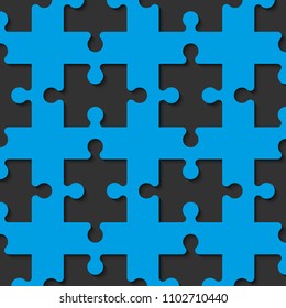 Background piece puzzle paper cut pattern. Abstrect puzzles picture. Simple piece puzzle wallpaper template. Vector paper cut banner presentation picture.