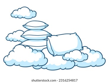 Background with pillows. Accessories for sleeping and bedding.