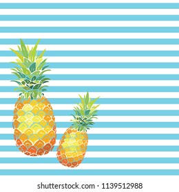 Background with pineapples. Vector illustration