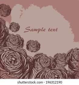 background with  pink artichoke