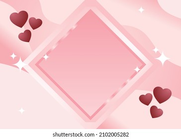 background pink banner for valentine's day celebration with copy space 