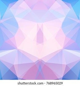 Background of pink, blue, white geometric shapes. Mosaic pattern. Vector EPS 10. Vector illustration