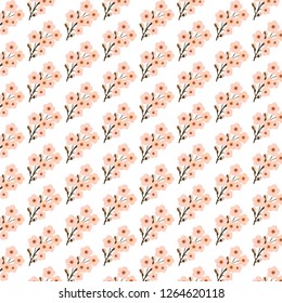 background with pink cherry flowers