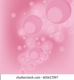 Background of pink circles with a blurry bottom
