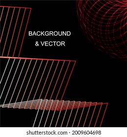 background. pink diagonal lines and circe pink  black background. Luxury style. Vector illustration. New style for your business design. poster. instagram background 