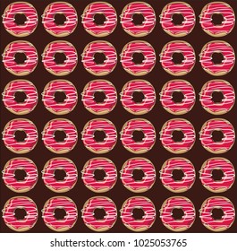 background of pink donuts