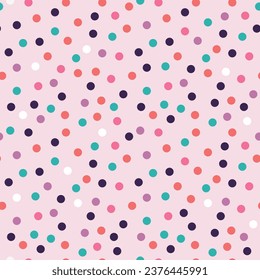 Background of pink dots ,seamless patterns.