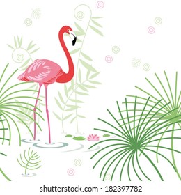 fondo, flamingo rosa