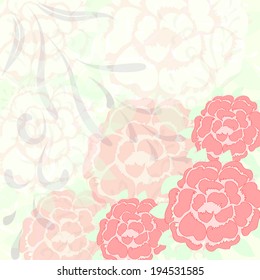 Background with pink flowers.