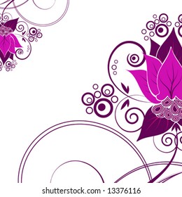 Background with pink flowers  An isolated and crop.