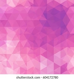 Background of pink geometric shapes. Abstract triangle geometrical background. Mosaic pattern. Vector EPS 10. Vector illustration