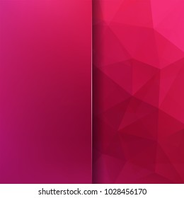 Background of pink geometric shapes. Blur background with glass. Colorful mosaic pattern. Vector EPS 10. Vector illustration