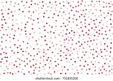 Background with Pink glitter, confetti. Randomly, chaotic polka dots, circles, round small-scale Festive design. Bright festival pattern for party invites, wedding, cards, phone Wallpapers Vector